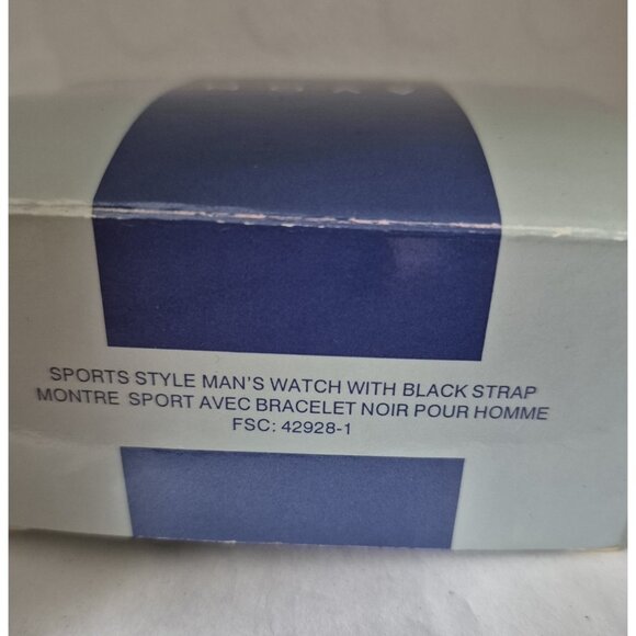 NEW Vtg 2003 Avon Sports Style Mens Watch With Black Strap - Picture 8 of 9